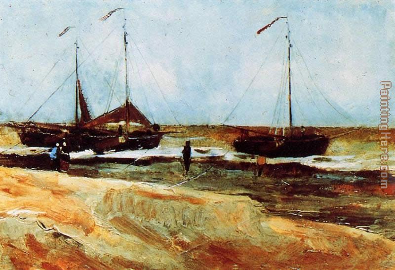 Beach at Scheveningen in Calm Weather painting - Vincent van Gogh Beach at Scheveningen in Calm Weather art painting